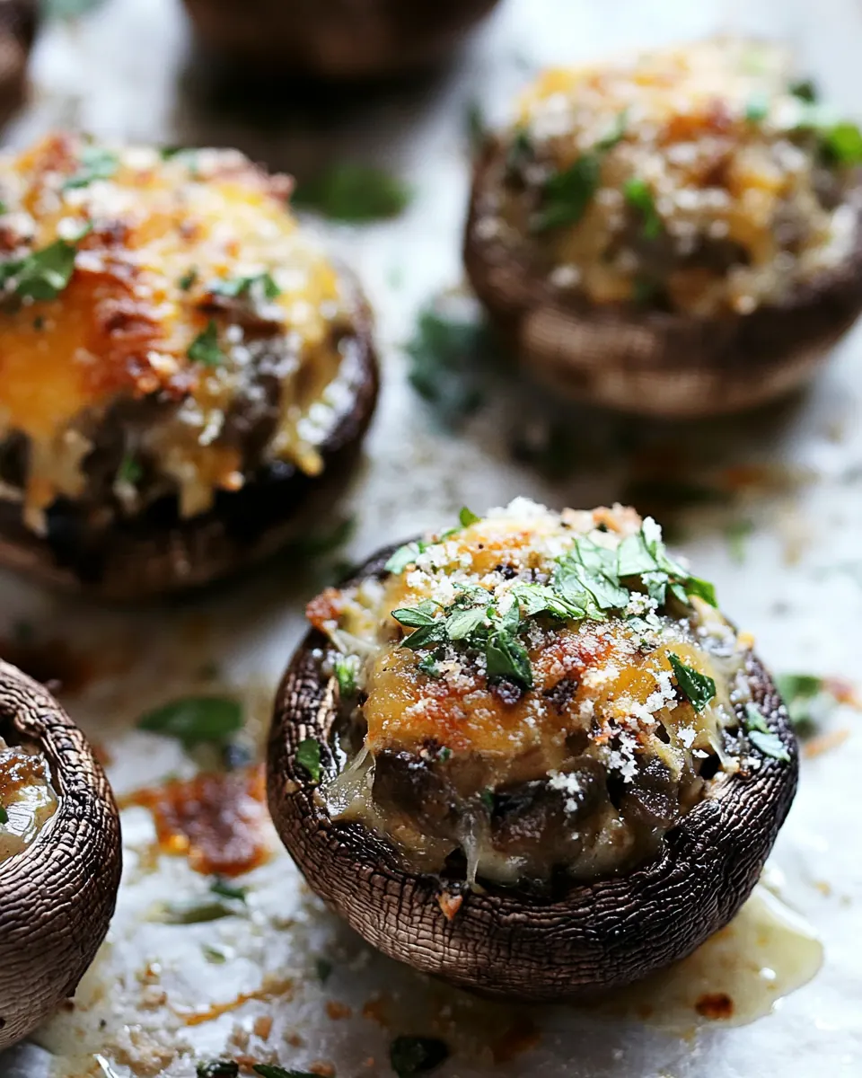 French Onion Soup Stuffed Mushrooms Recipe