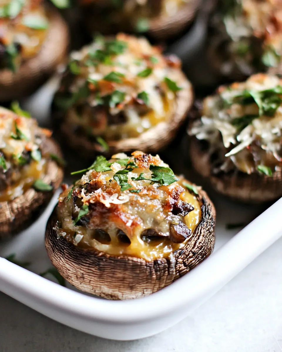 French Onion Soup Stuffed Mushrooms Recipe