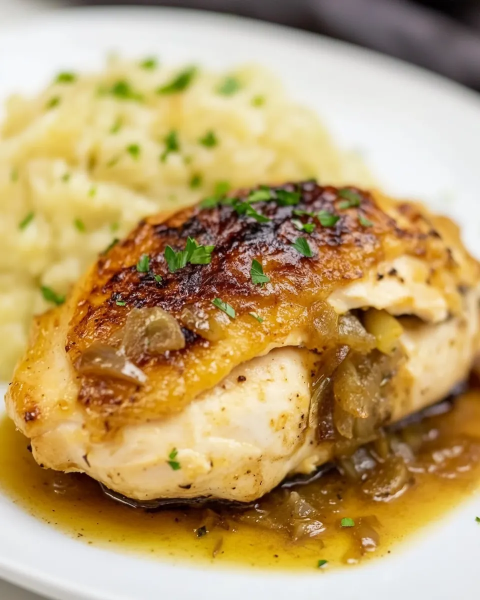 French Onion Stuffed Chicken