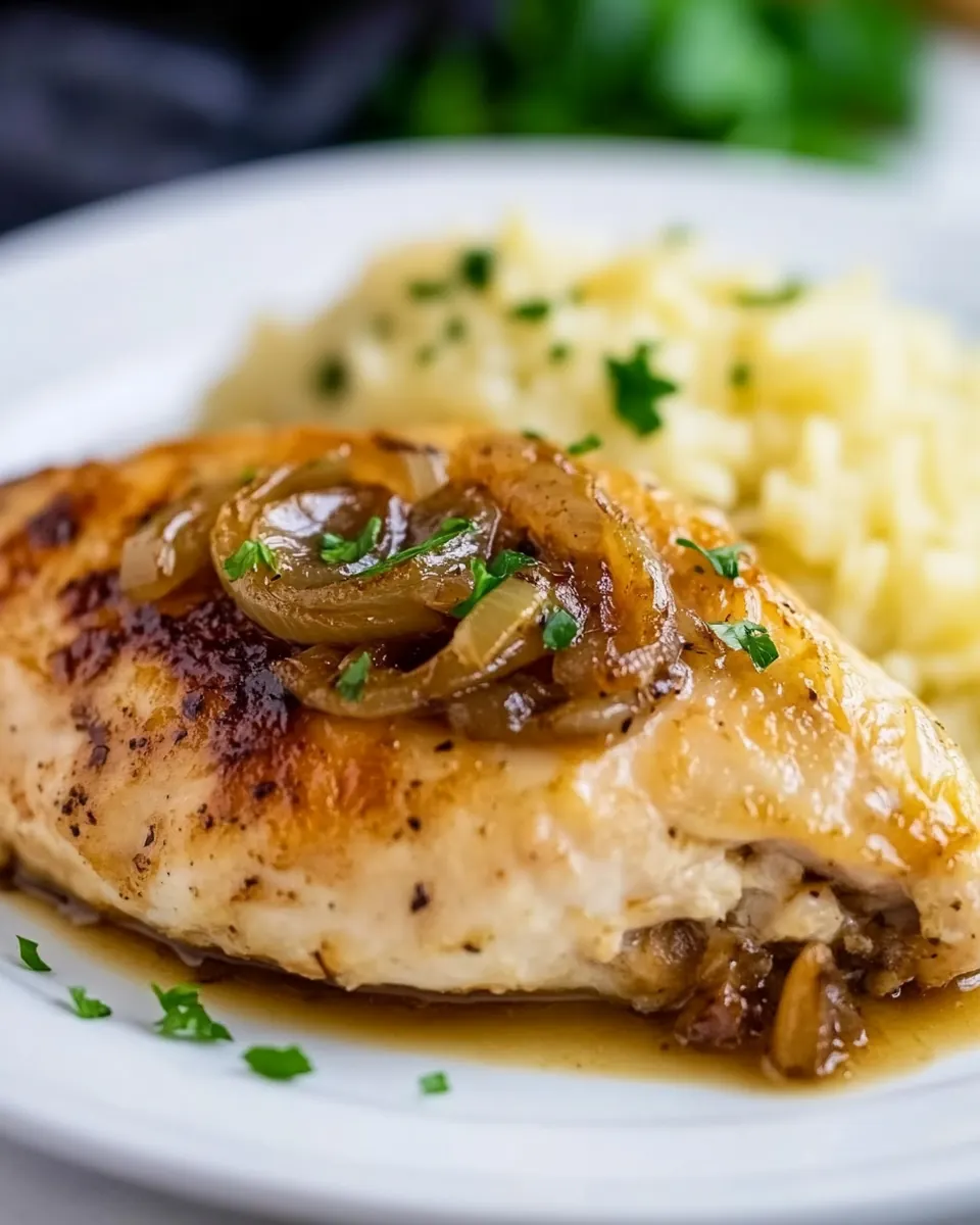 French Onion Stuffed Chicken