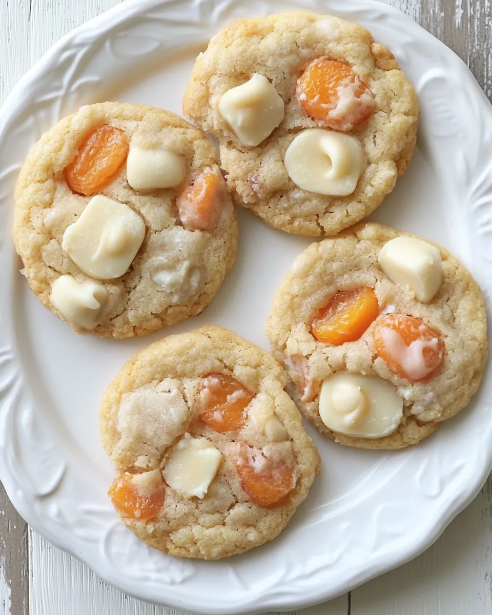 Fresh Apricot and White Chocolate Chip Cookies