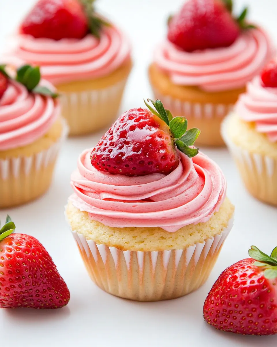 Fresh Strawberry Cupcakes