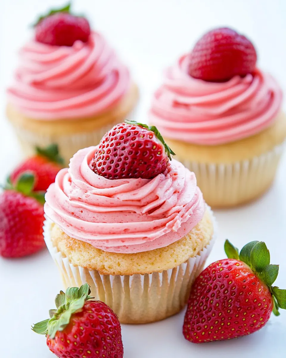 Fresh Strawberry Cupcakes