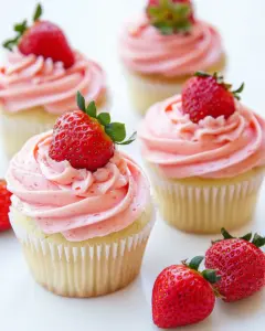 Fresh Strawberry Cupcakes