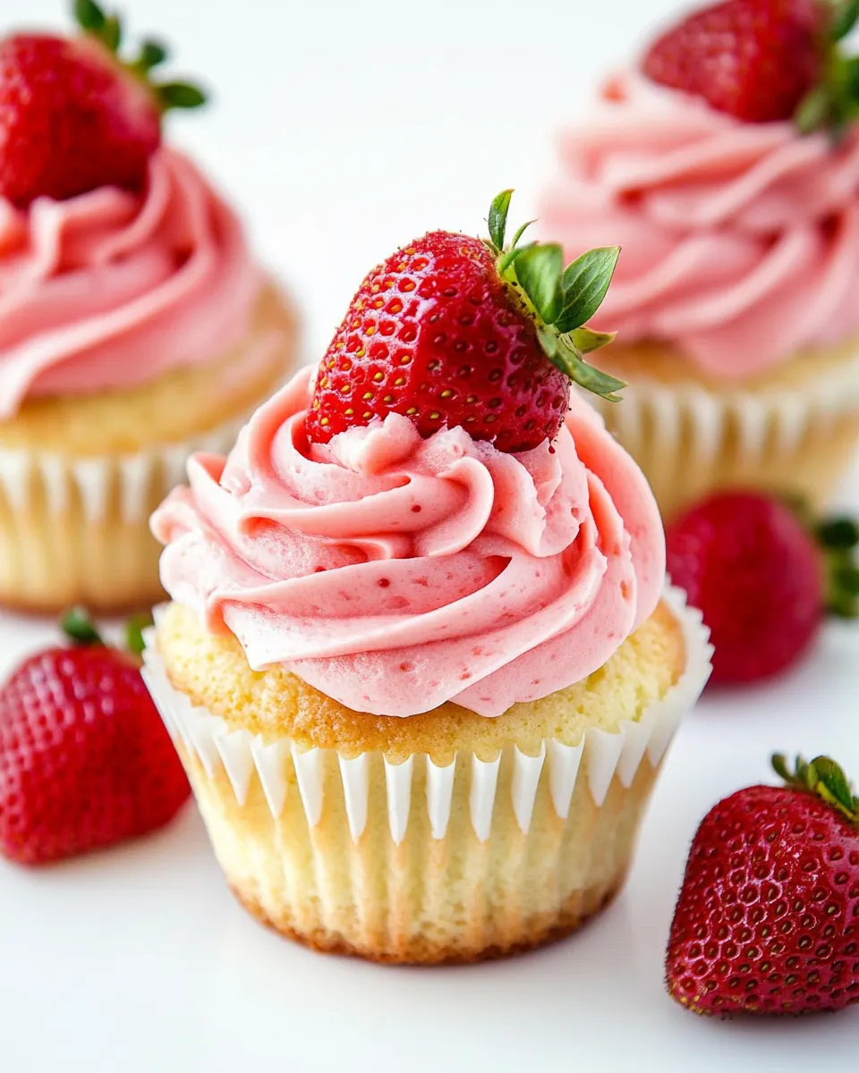 Fresh Strawberry Cupcakes