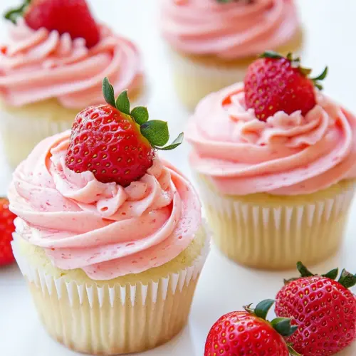 Fresh Strawberry Cupcakes