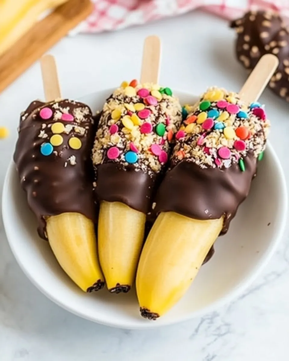 Frozen Chocolate Covered Bananas