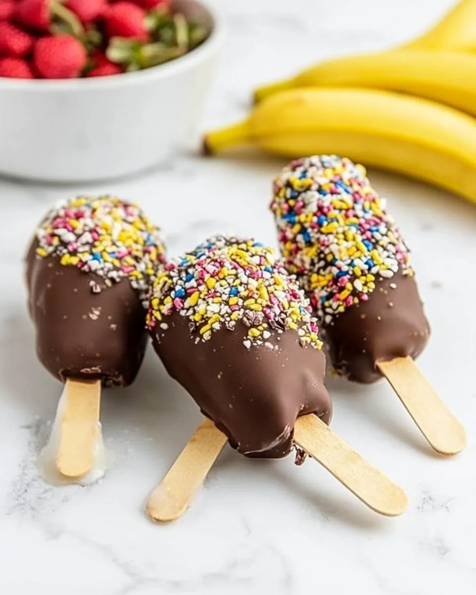 Frozen Chocolate Covered Bananas