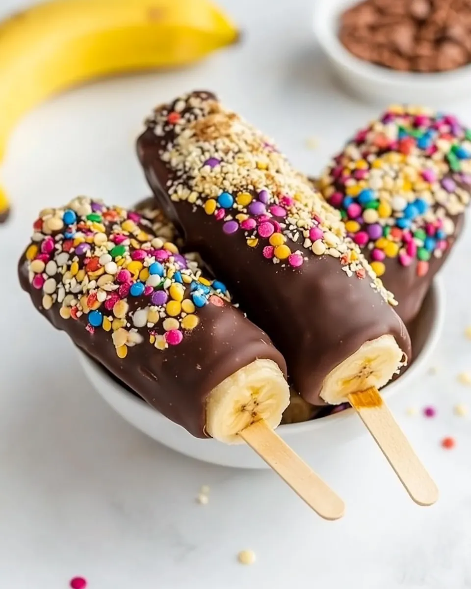 Frozen Chocolate Covered Bananas