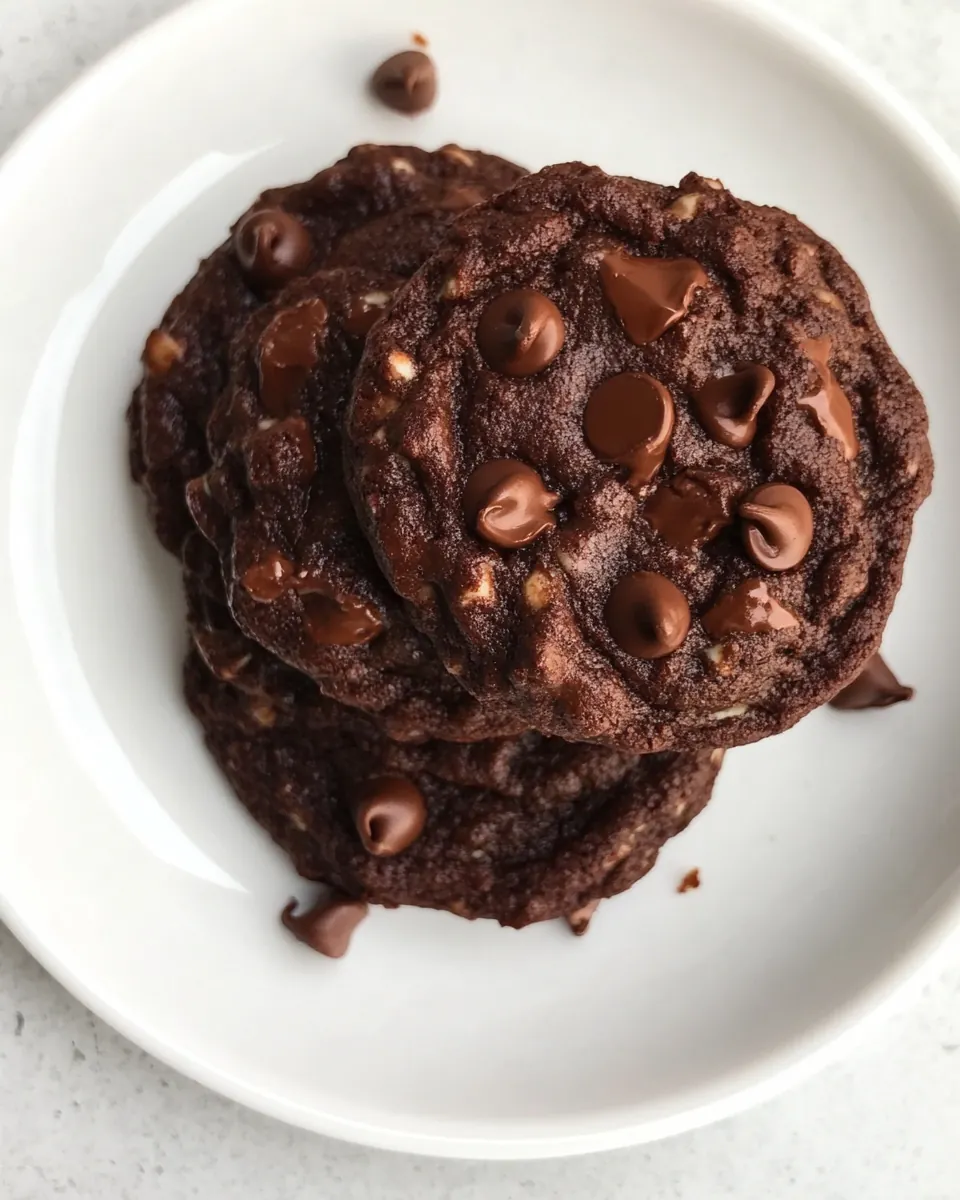 Fudgy Chocolate Zucchini Cookies