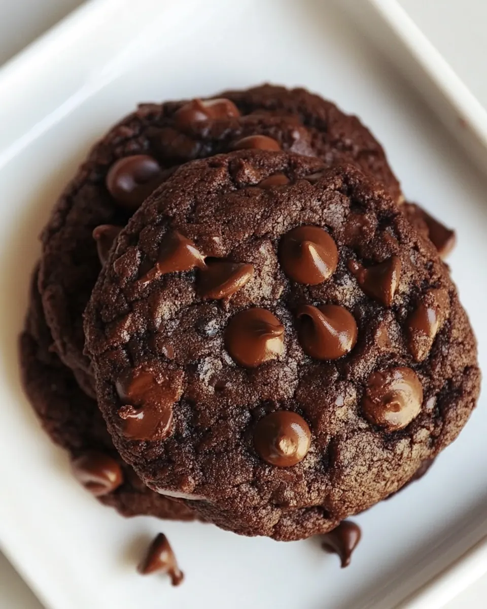 Fudgy Chocolate Zucchini Cookies