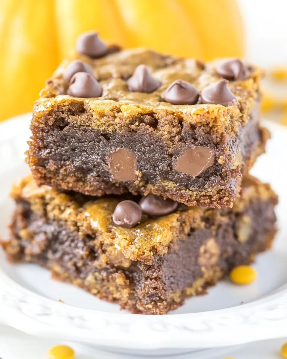 Fudgy Pumpkin Brookies