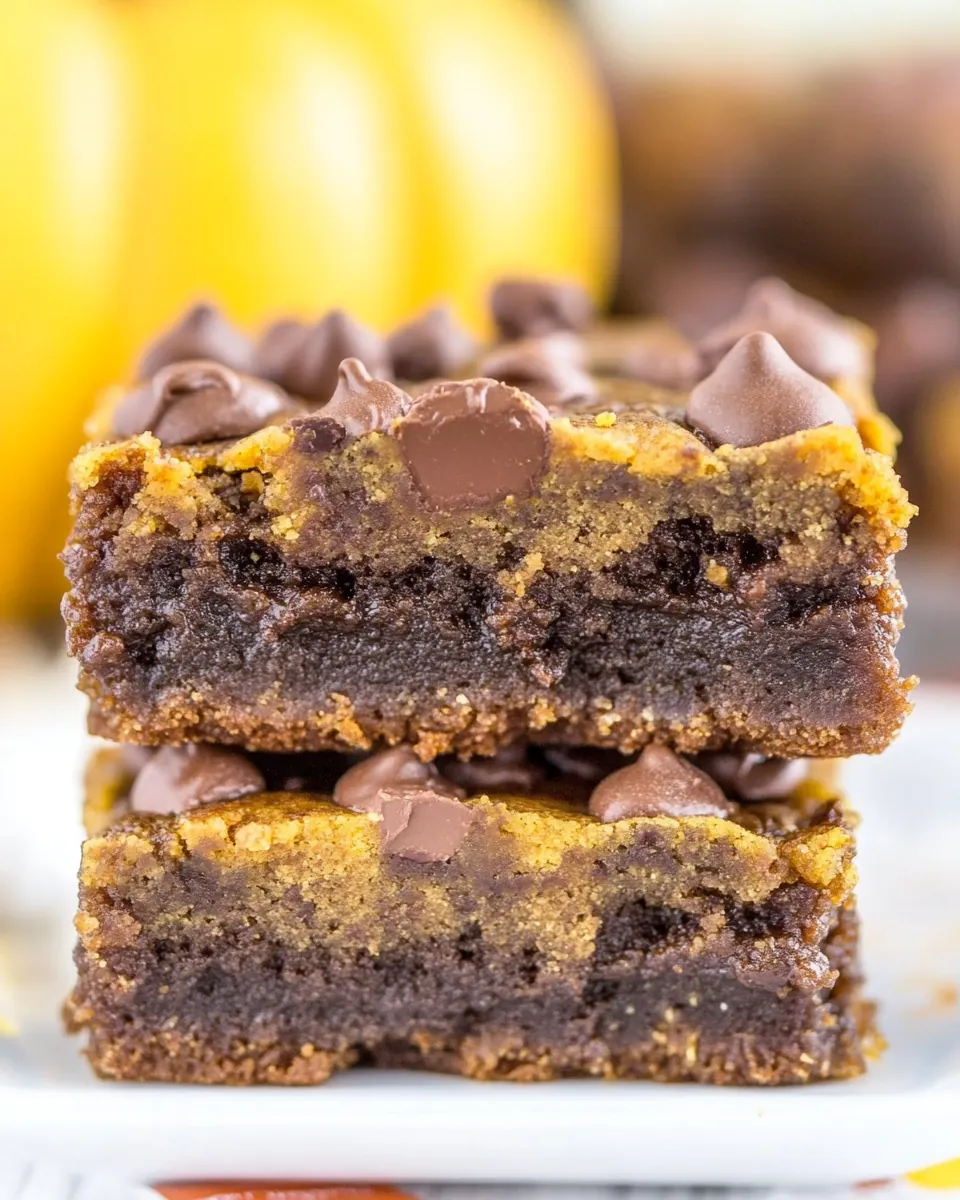 Fudgy Pumpkin Brookies