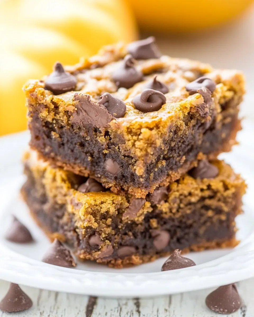 Fudgy Pumpkin Brookies