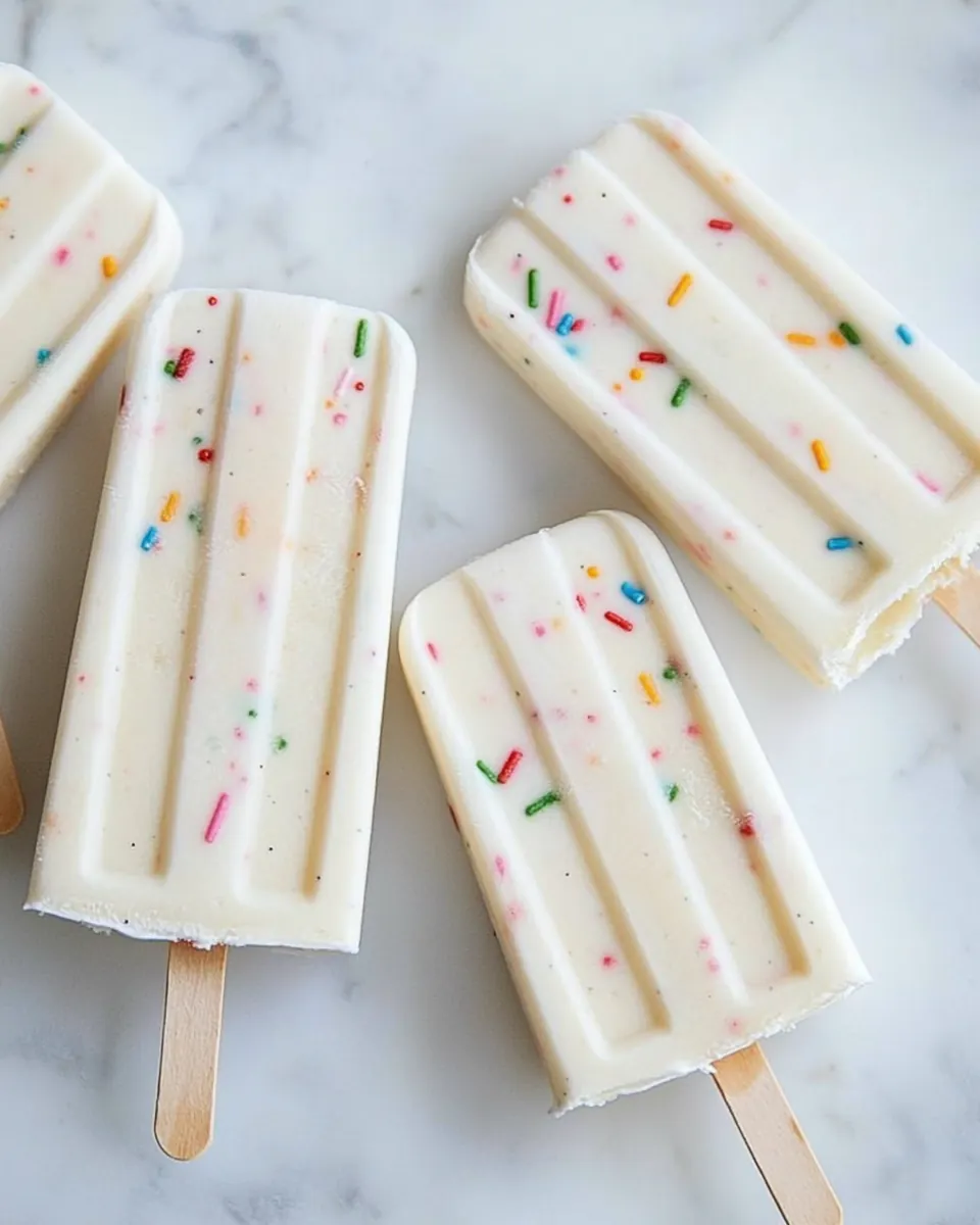 Funfetti Cake Batter Popsicles