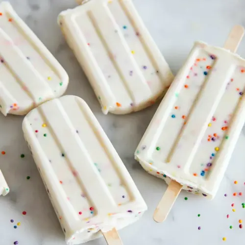 Funfetti Cake Batter Popsicles