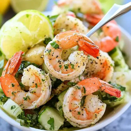 Garlic Lime Roasted Shrimp Salad
