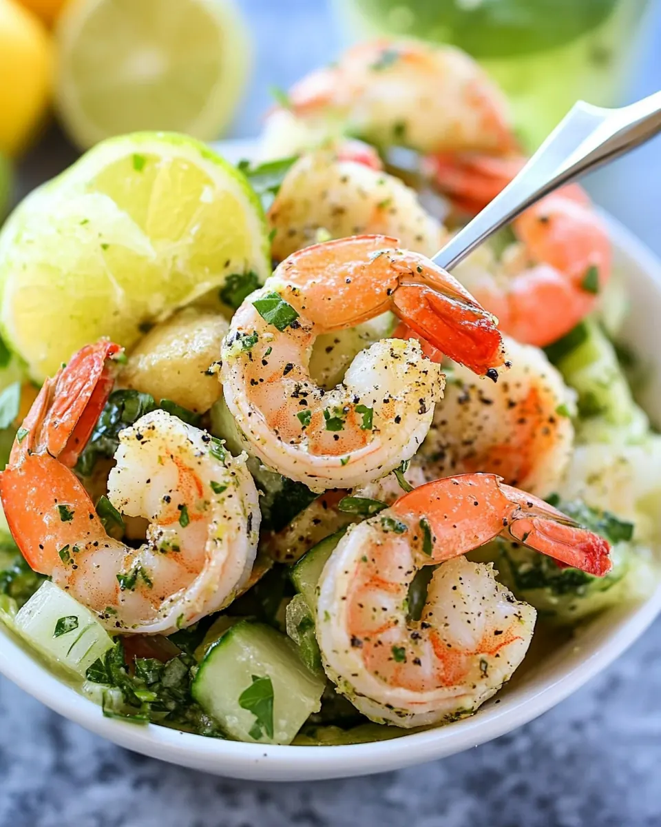 Garlic Lime Roasted Shrimp Salad