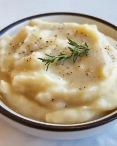 Garlic Mashed Potatoes with Herb Gravy
