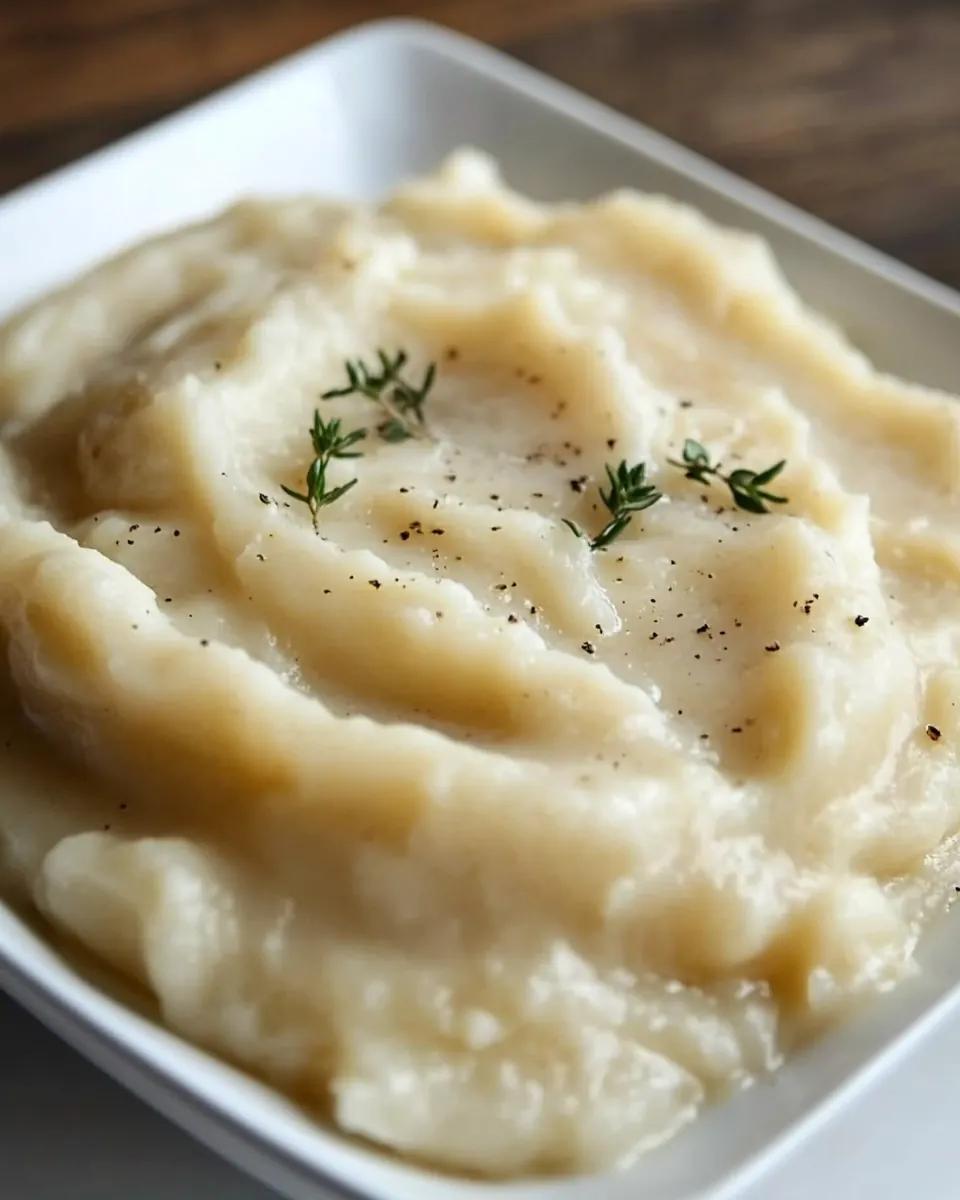 Garlic Mashed Potatoes with Herb Gravy