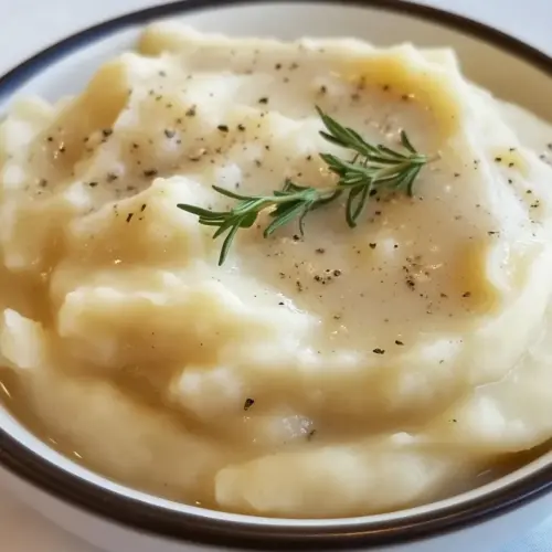 Garlic Mashed Potatoes with Herb Gravy