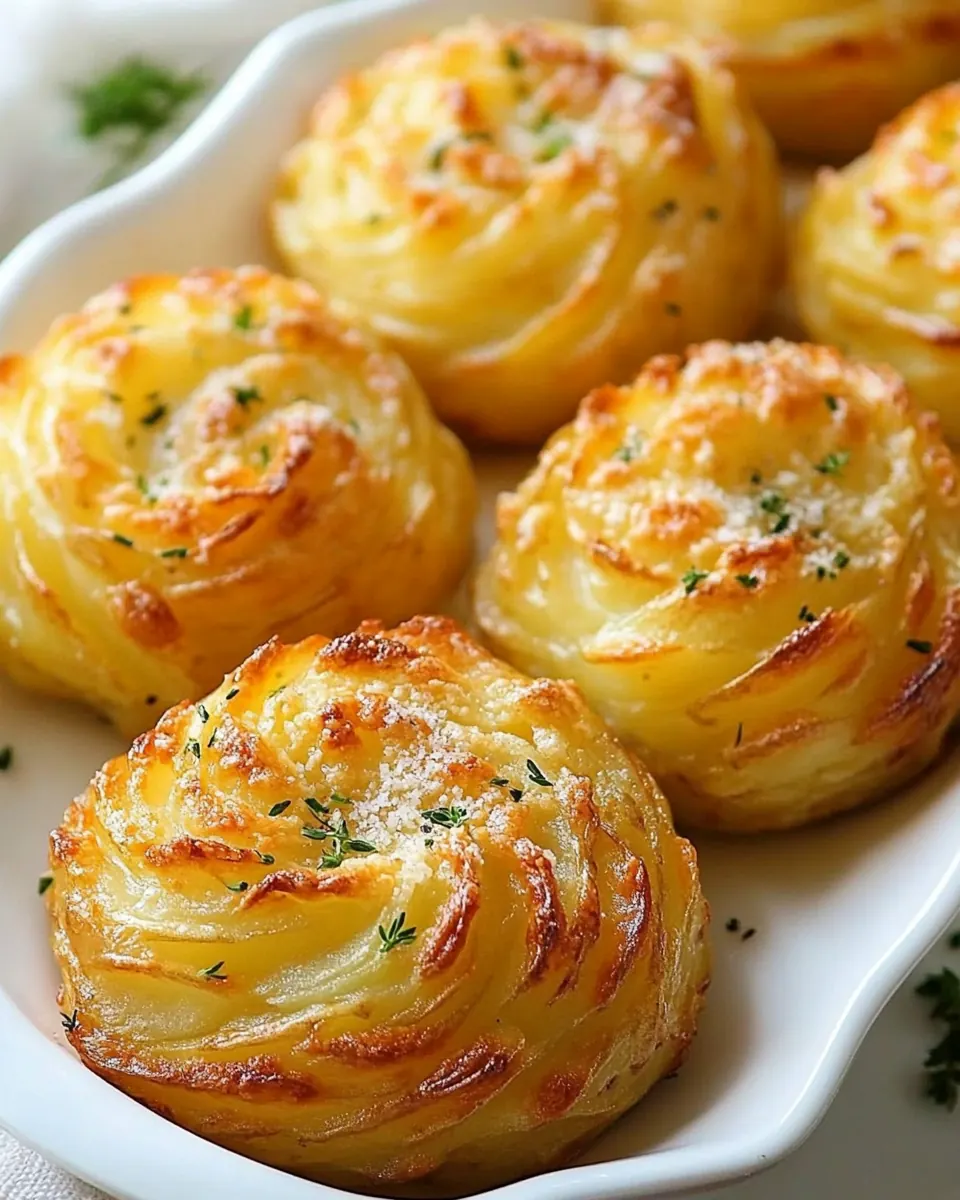 Garlic Parmesan Duchess Potatoes