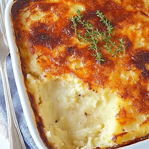 Garlic Parmesan Mashed Potato Casserole