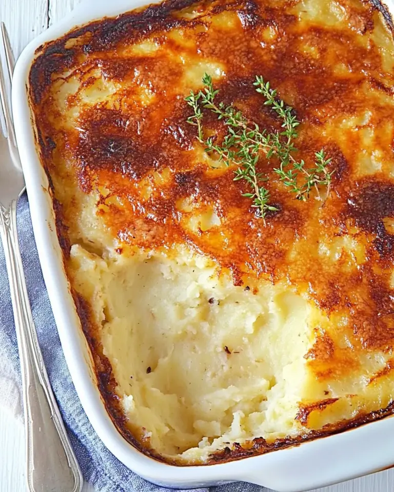 Garlic Parmesan Mashed Potato Casserole