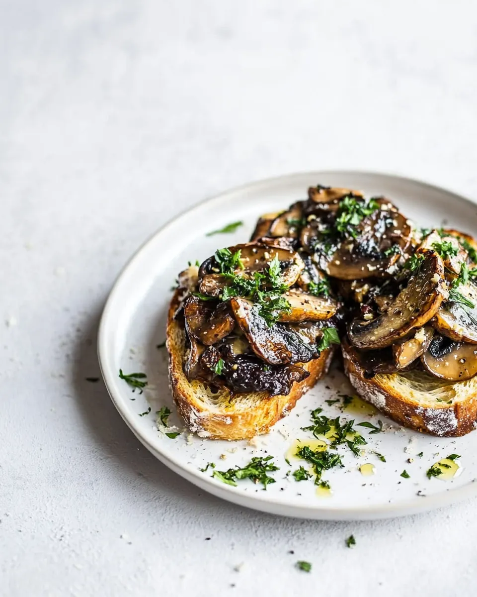 Garlic Wild Mushrooms on Toast