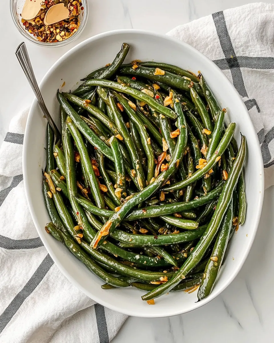 Garlicky Blistered Green Beans