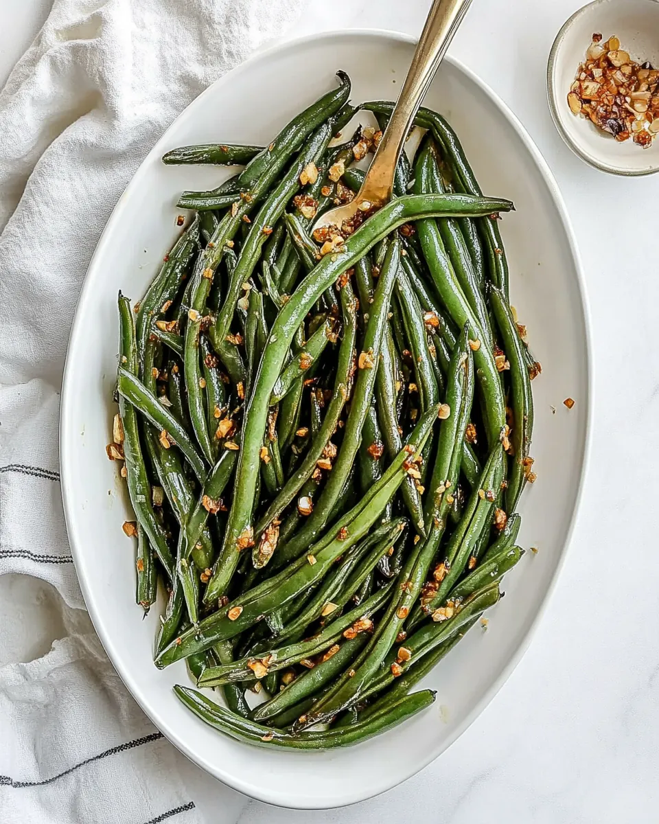 Garlicky Blistered Green Beans
