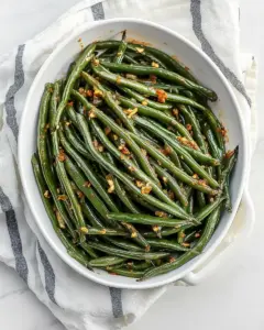 Garlicky Blistered Green Beans