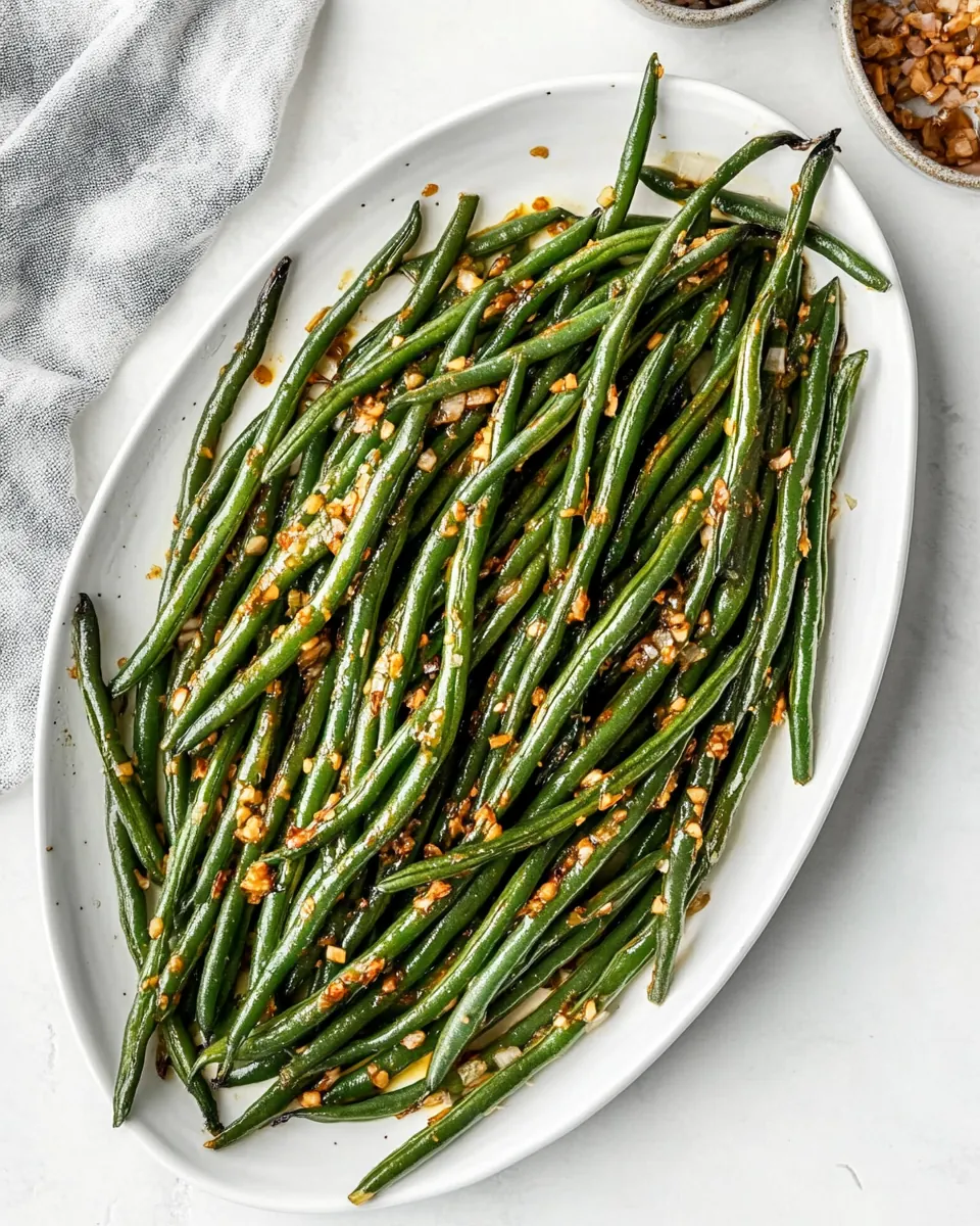 Garlicky Blistered Green Beans