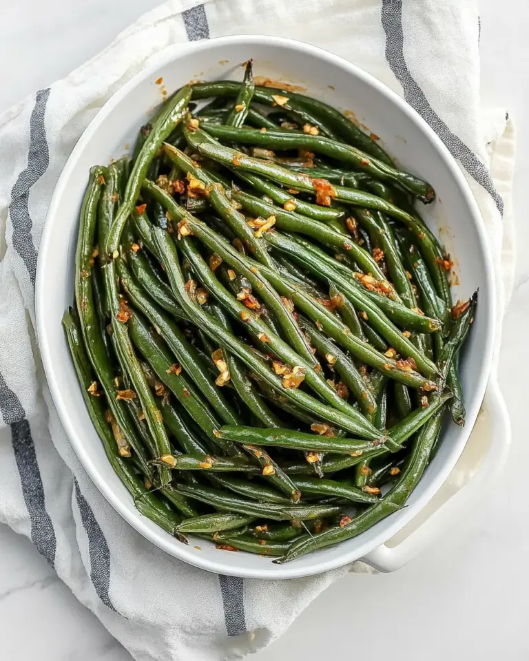 Garlicky Blistered Green Beans