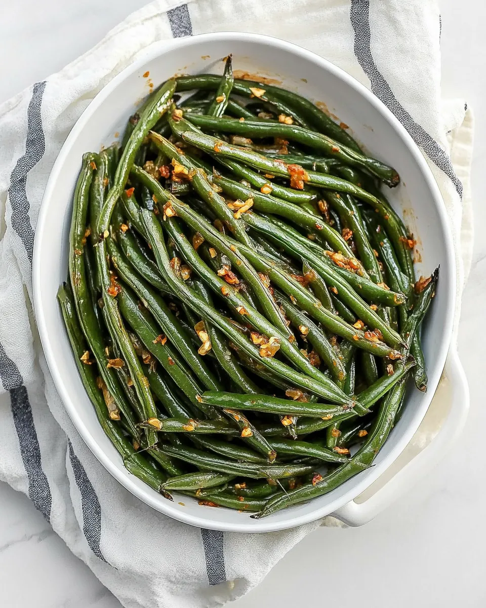 Garlicky Blistered Green Beans