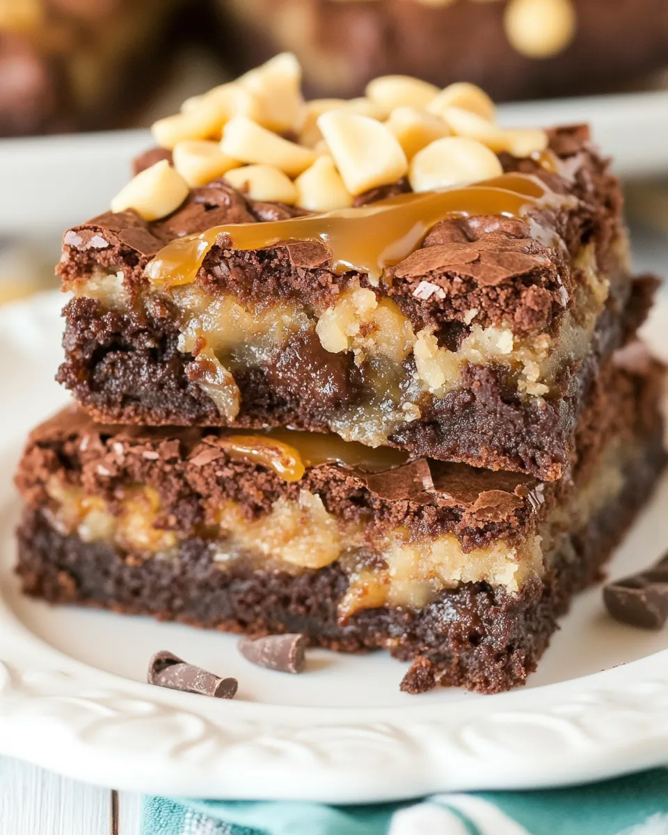 German Chocolate Caramel Brownies