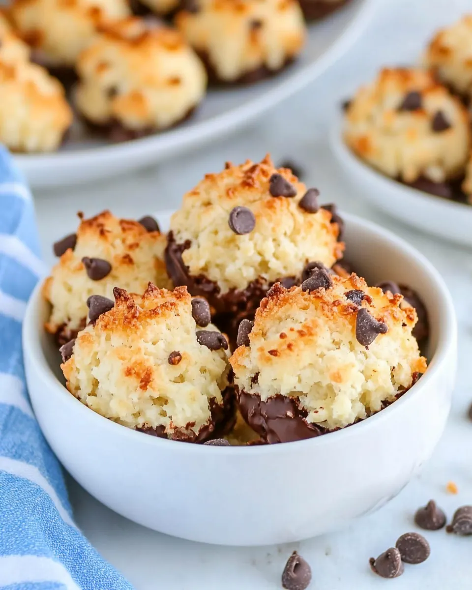 German Chocolate Macaroons