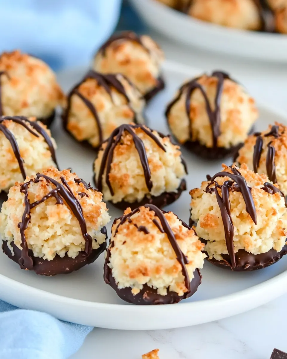 German Chocolate Macaroons