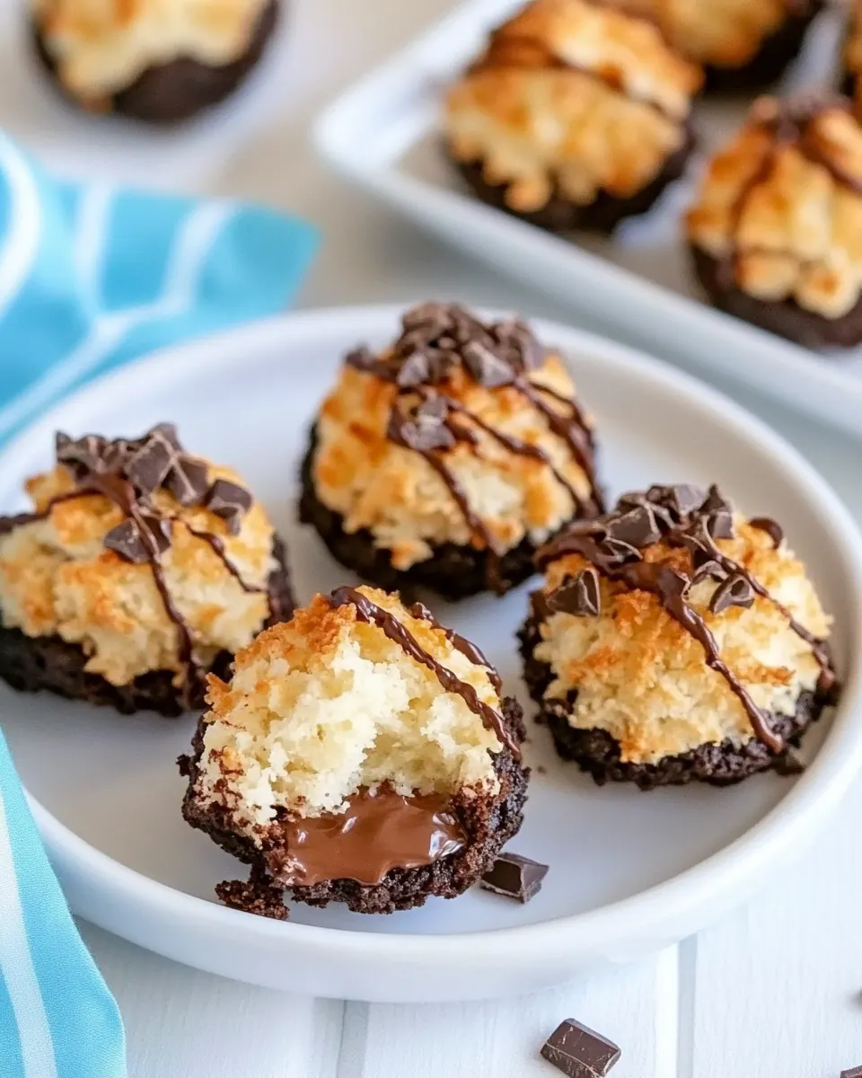 German Chocolate Macaroons