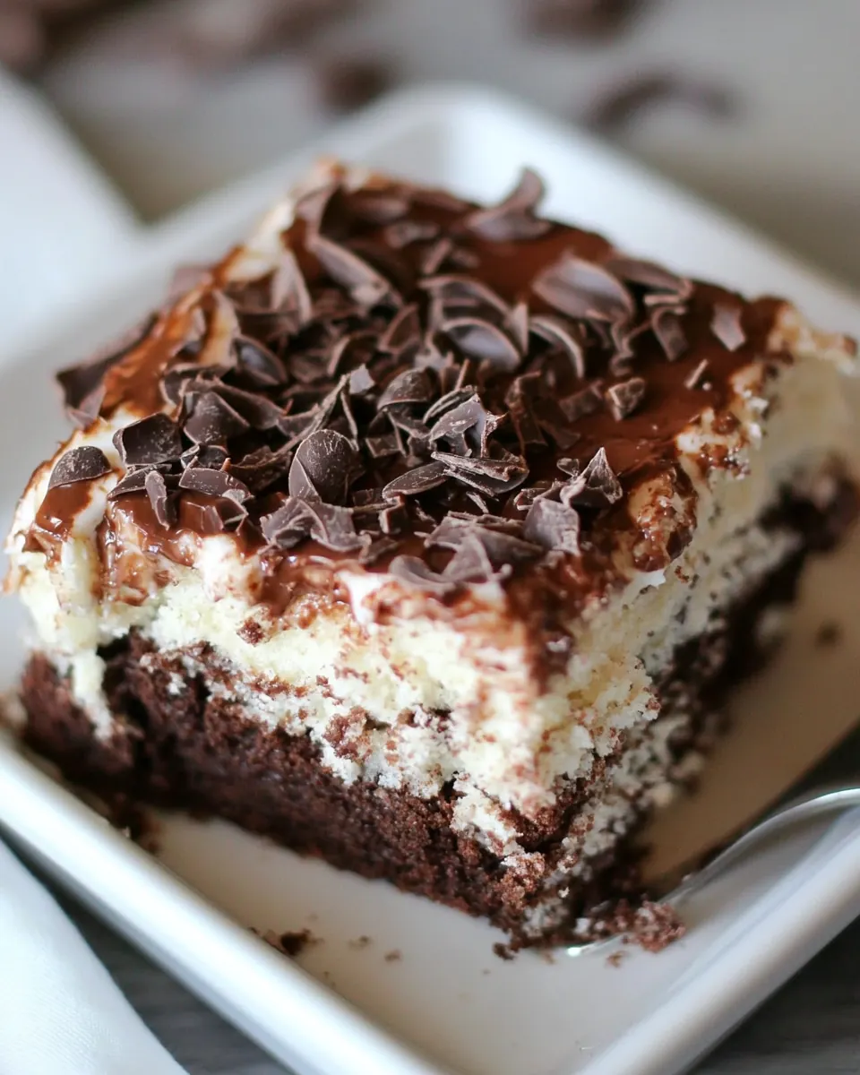 German Chocolate Poke Cake