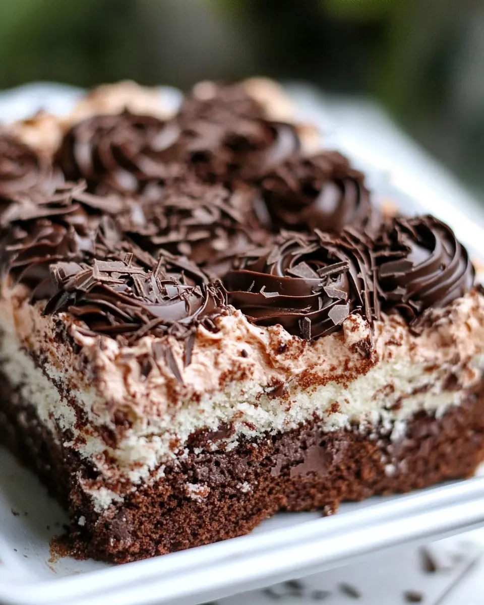 German Chocolate Poke Cake