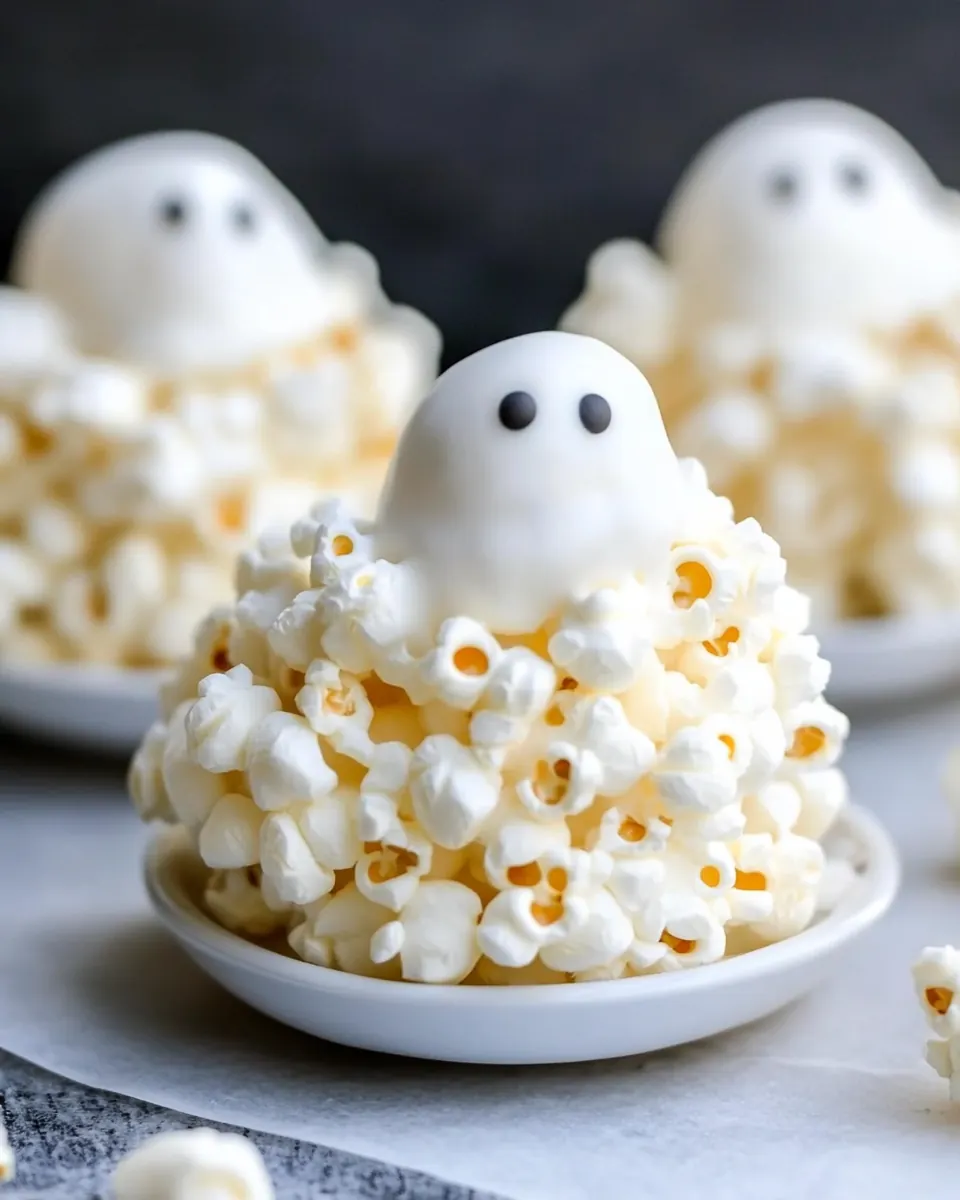 Ghost Marshmallow Popcorn Balls