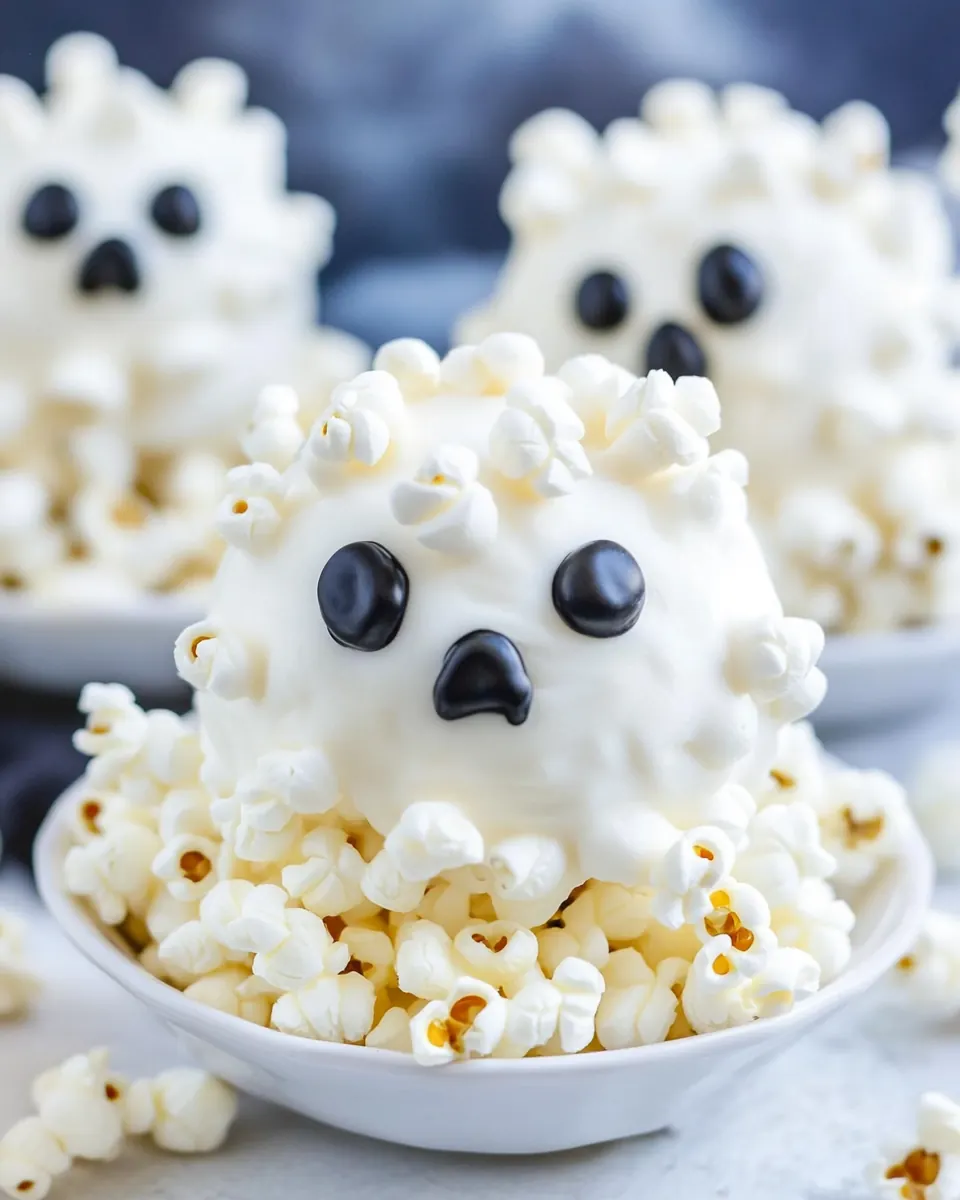Ghost Marshmallow Popcorn Balls