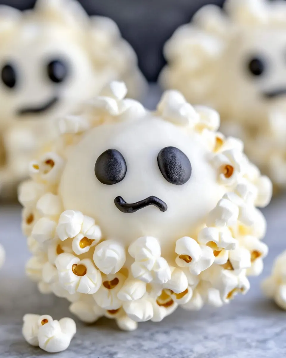 Ghost Marshmallow Popcorn Balls
