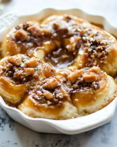 Giant Vanilla Salted Butterscotch Sticky Buns