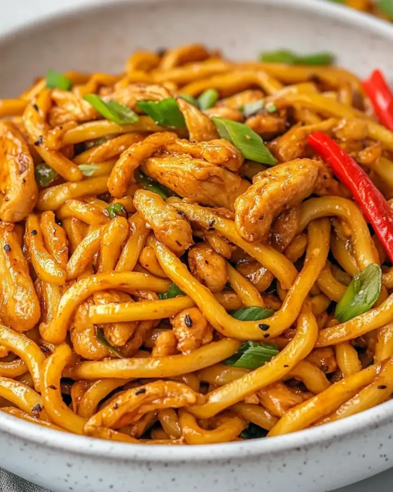 Ginger Chicken Udon Noodles