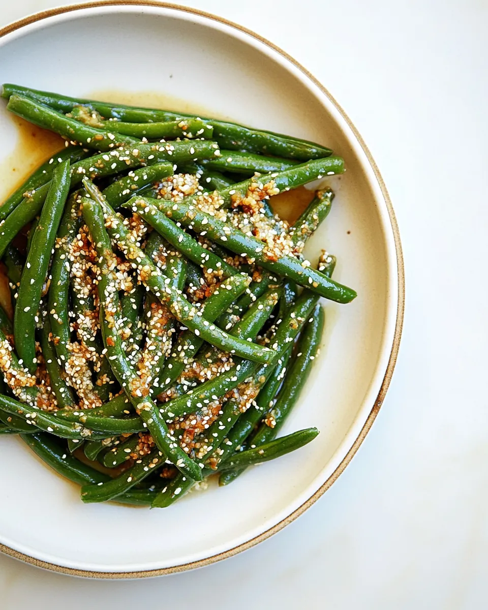Ginger Miso Green Beans