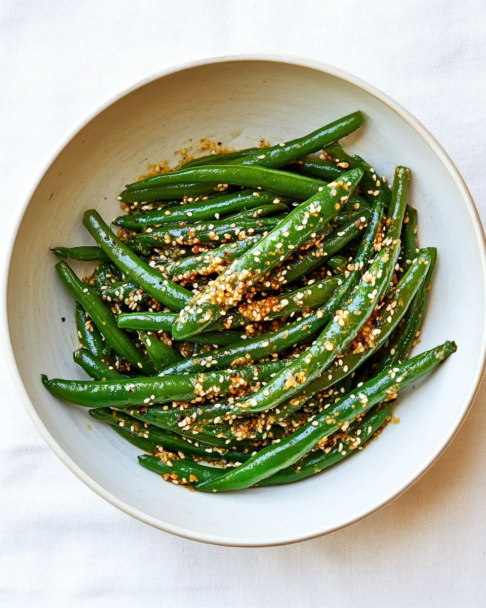 Ginger Miso Green Beans