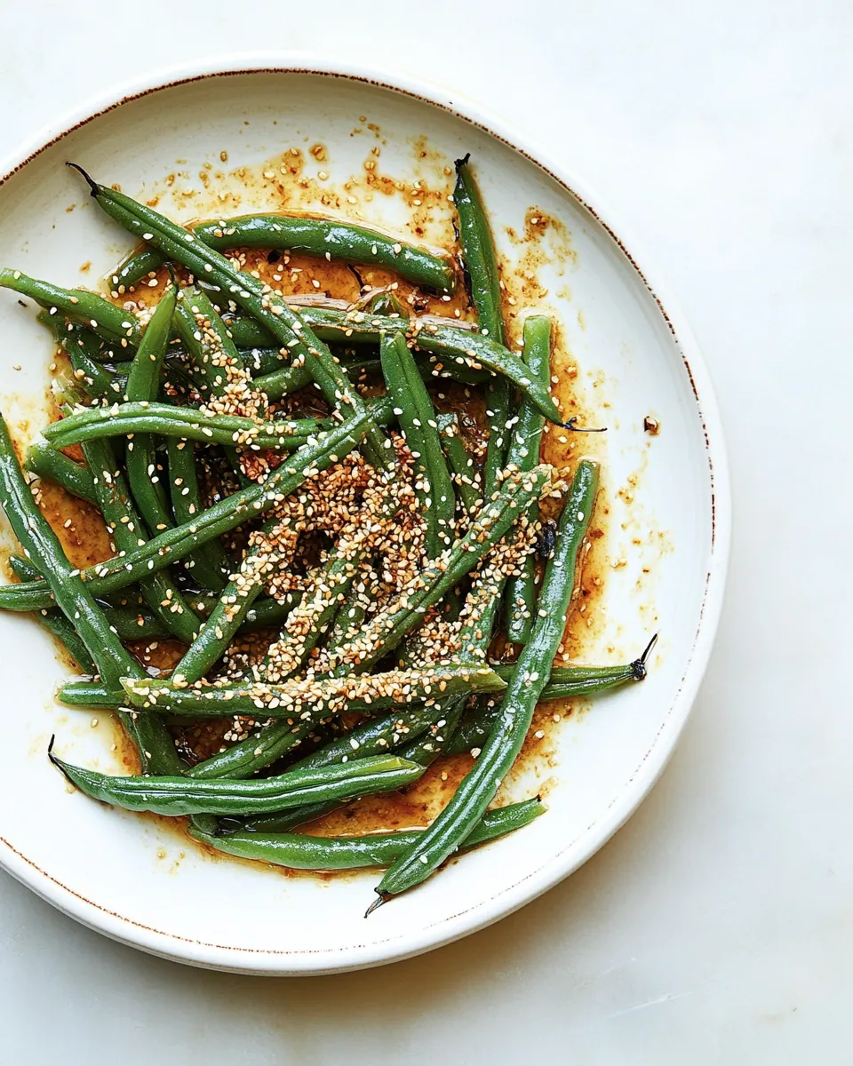 Ginger Miso Green Beans