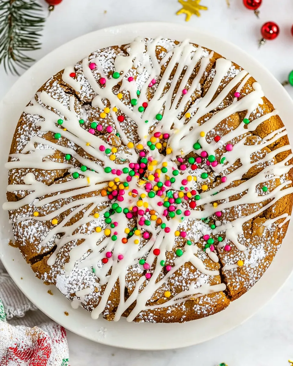Gingerbread Cookie Cake